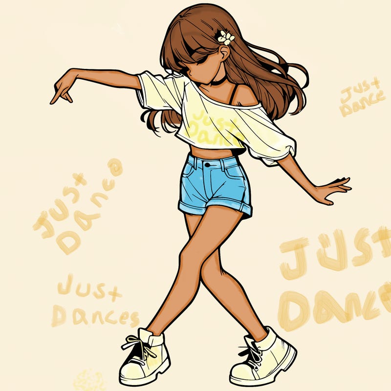 realistic girl danceing