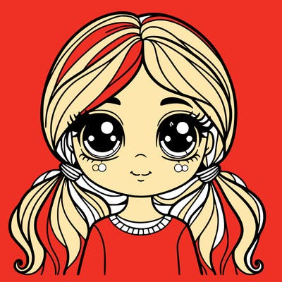 girl with big eyes