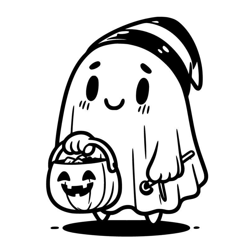 ghost girl trick or treating