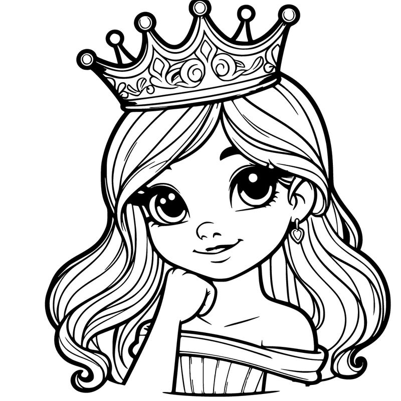 a realistic princess with a realistic crown