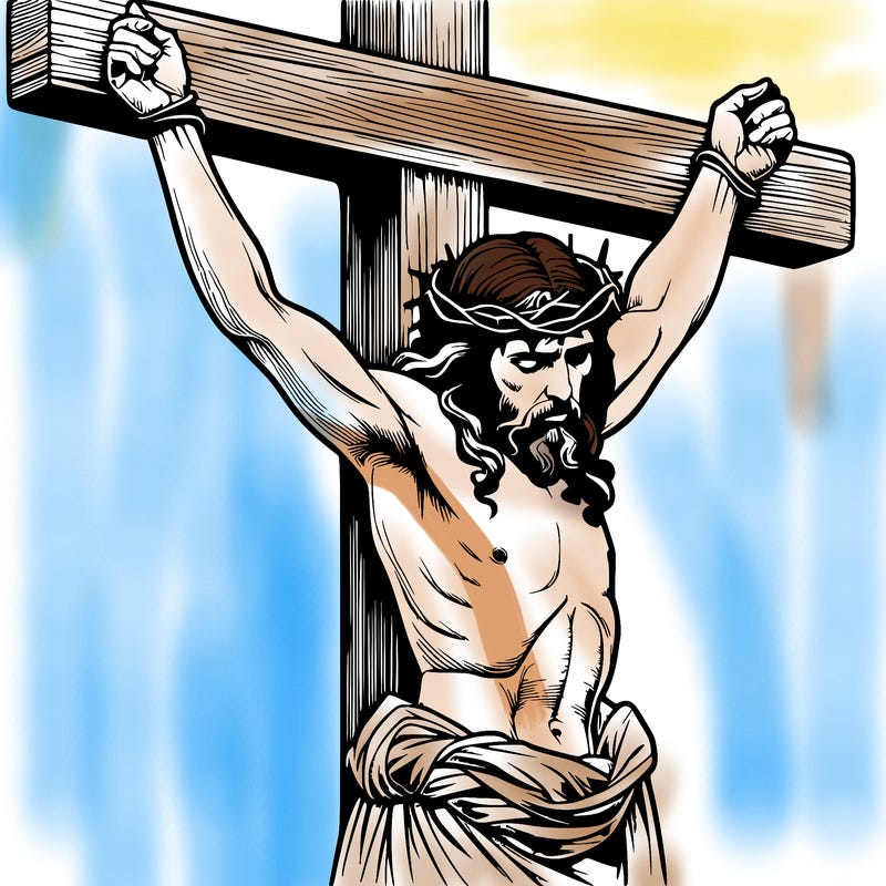 jesus realistic on the cross