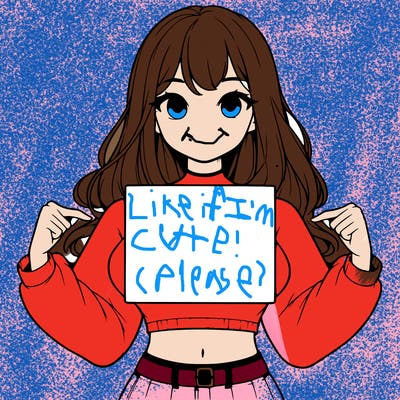 girl holding a blank sign in a long sleeve crop top
