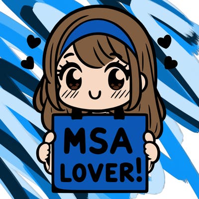 girl holding a sign saying "msa lover!"