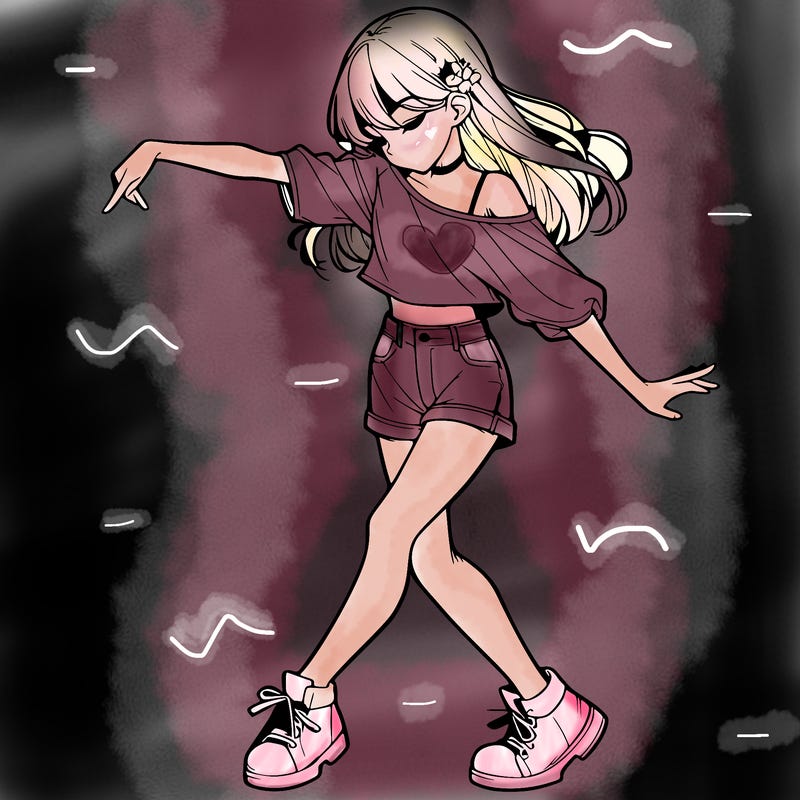 realistic girl danceing