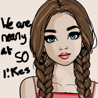 realistic girl with braids