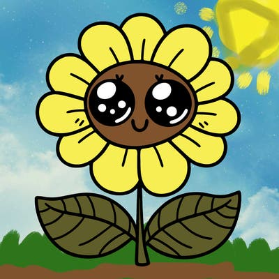 flower with eyes