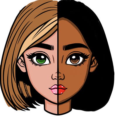 realistic girl split