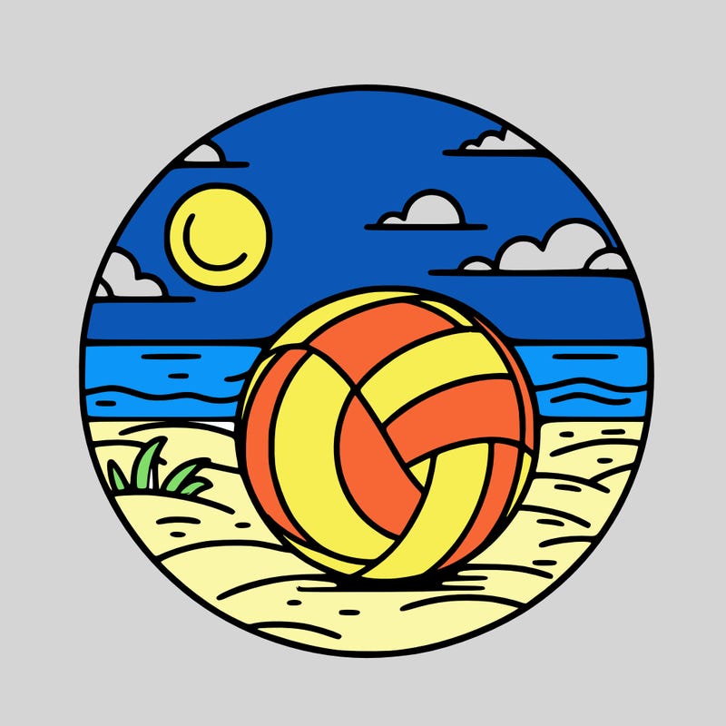 volleyball on a beach