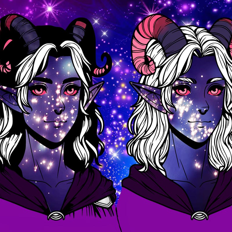 realistic elf with horns