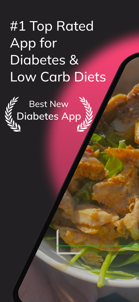 Promotional banner for Gluco AI stating it is the top rated app for diabetes and low carb diets