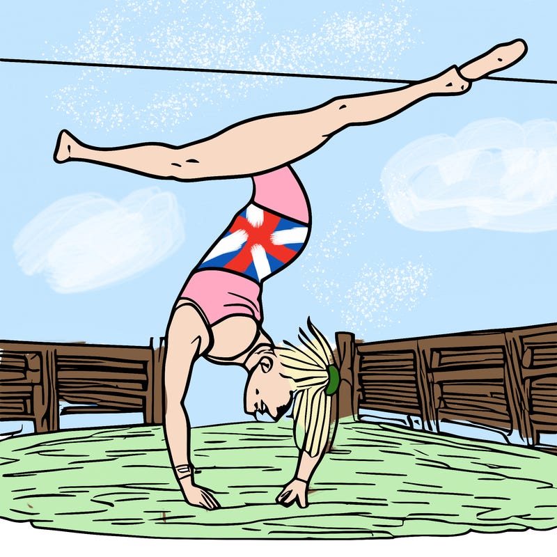 gymnast doing a cartwheel