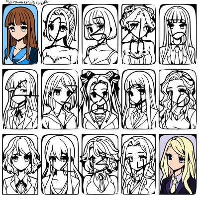 girls that look diffrent anime