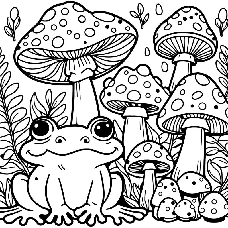 frogs and mushrooms
