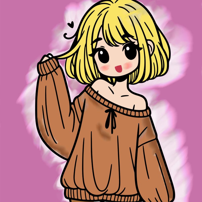 girl in baggy sweater hanging off her shoulder