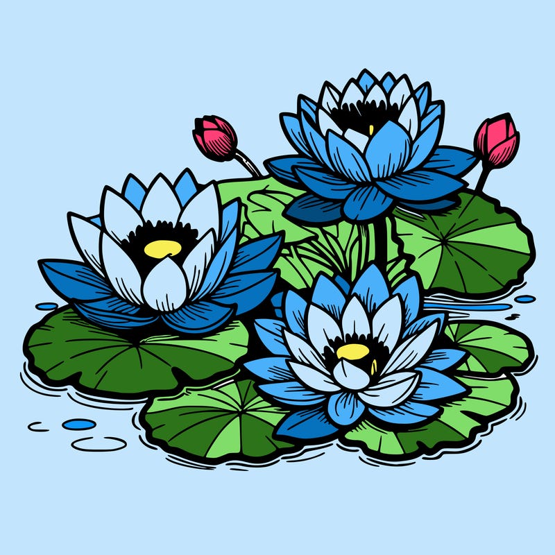 lotus flowers with leaf in a pond in japan