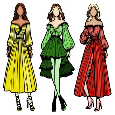 fashion models dresses