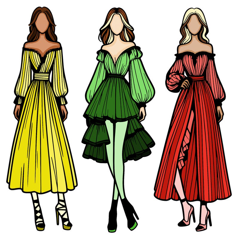 fashion models dresses