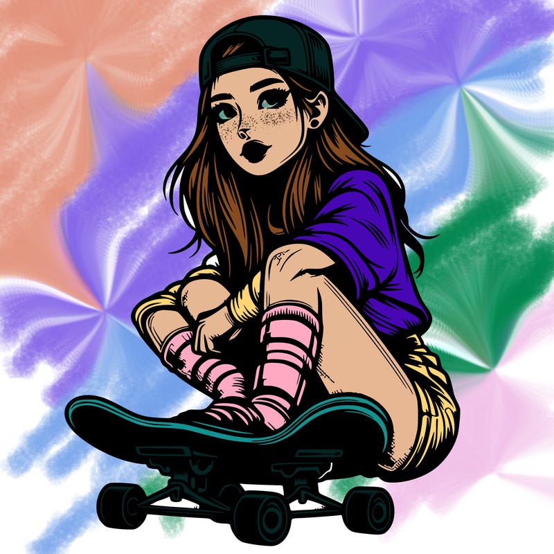 realistic skater girl