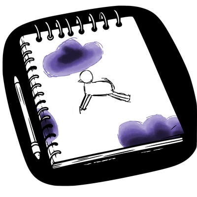 a blank sketch pad
