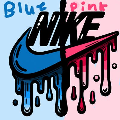 dripping nike logo