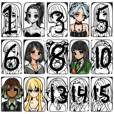 girls that look diffrent anime