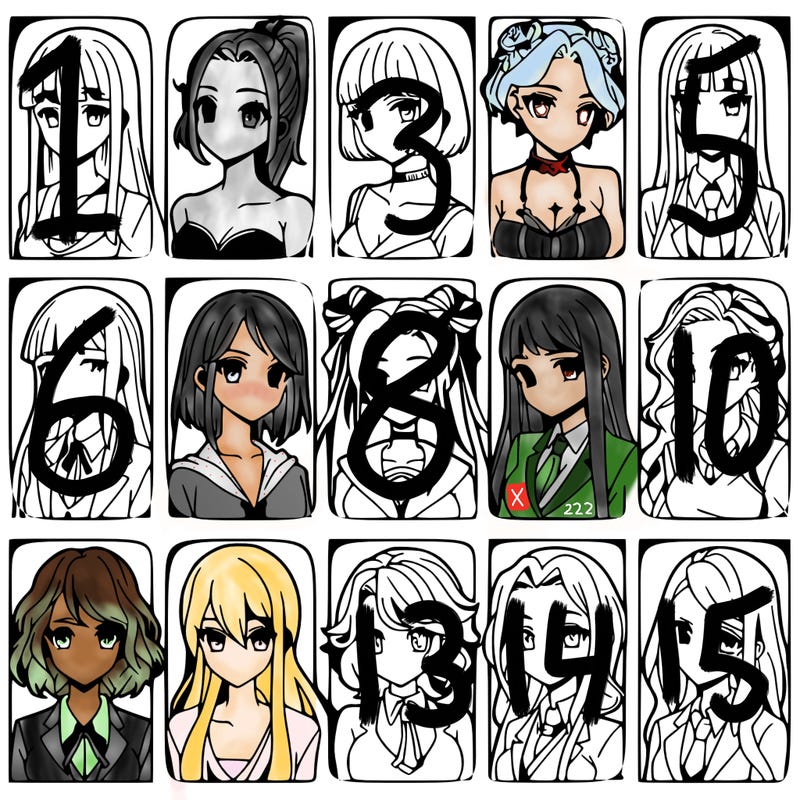 girls that look diffrent anime