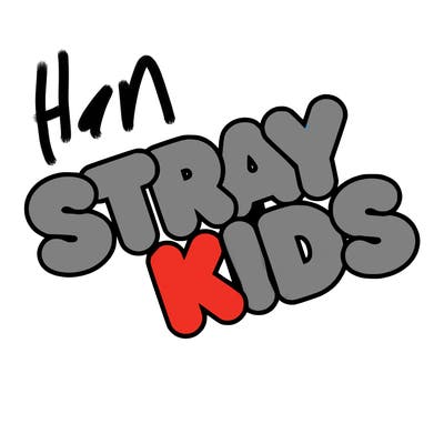 bubble letters saying stray kids