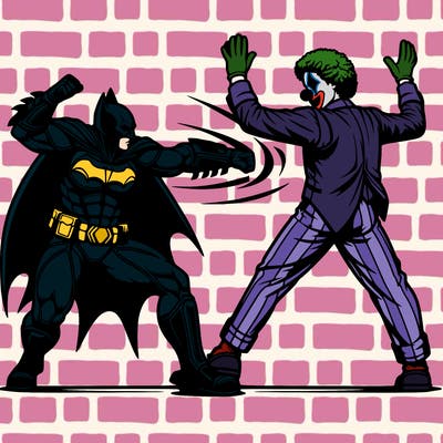the joker and batman fighting