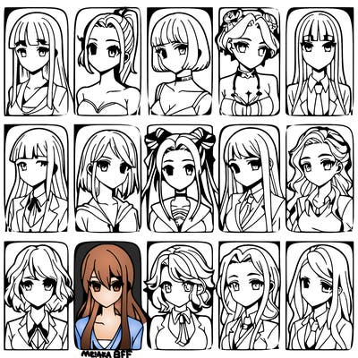 girls that look diffrent anime