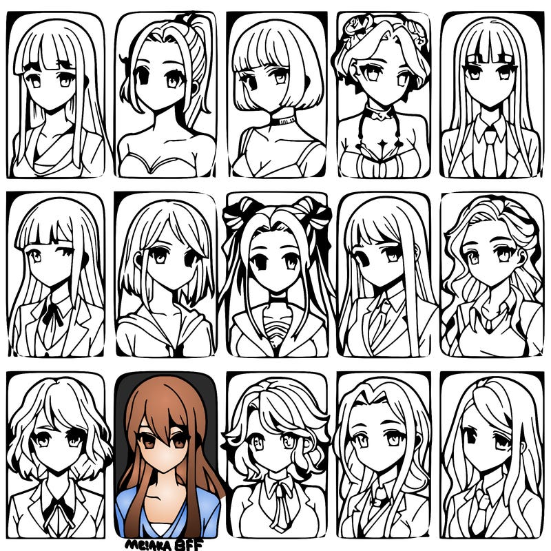 girls that look diffrent anime