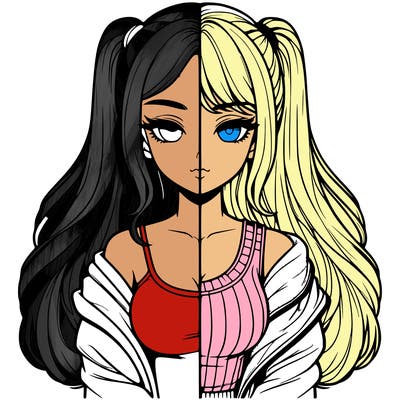 realistic girl split