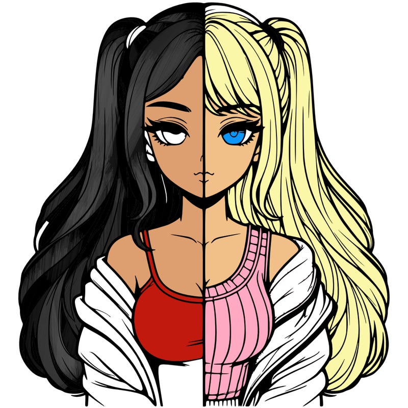 realistic girl split