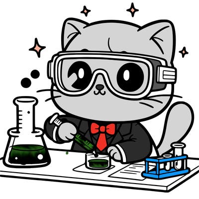 scientist cat
