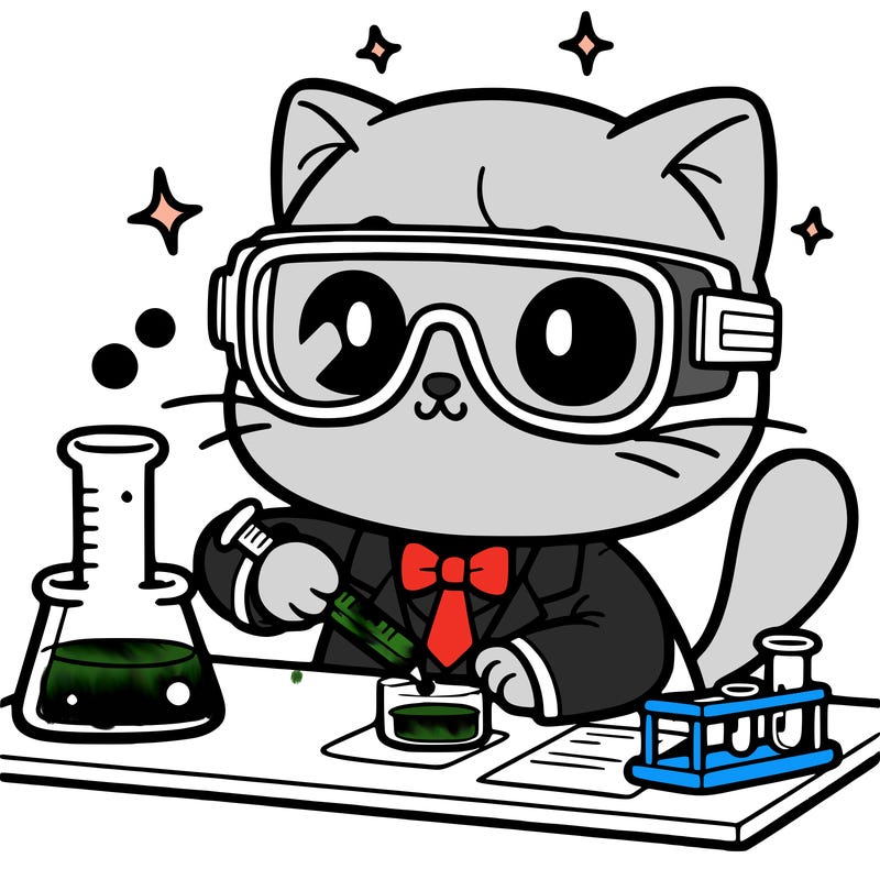 scientist cat