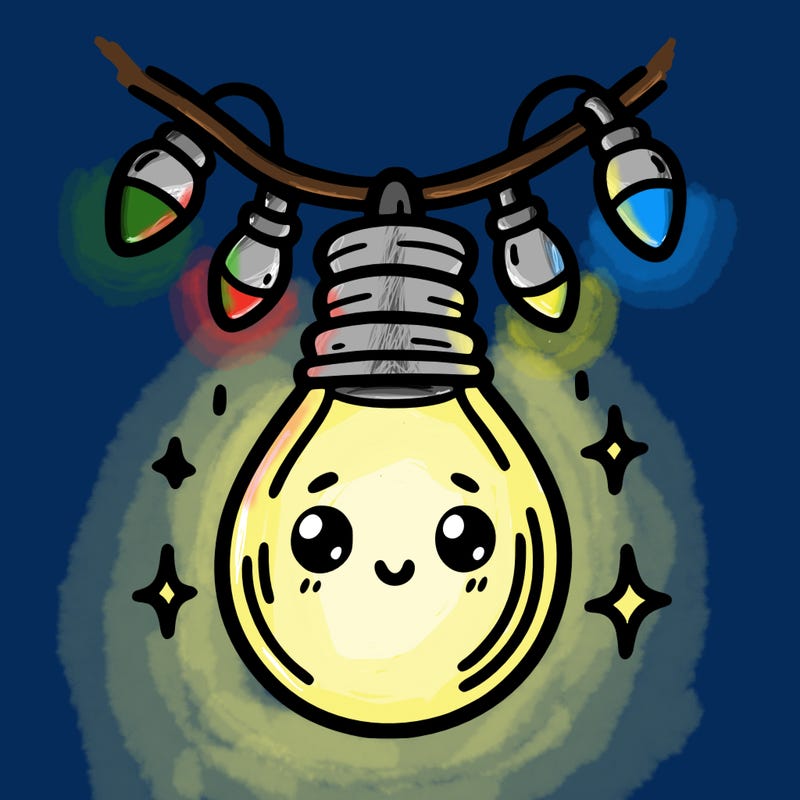 small bulb of a garland