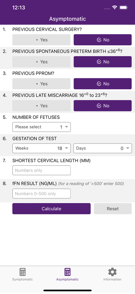 QUiPP - QUiPP app asymptomatic risk calculator for preterm birth prediction