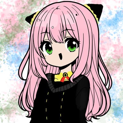 cute anime girl long hair