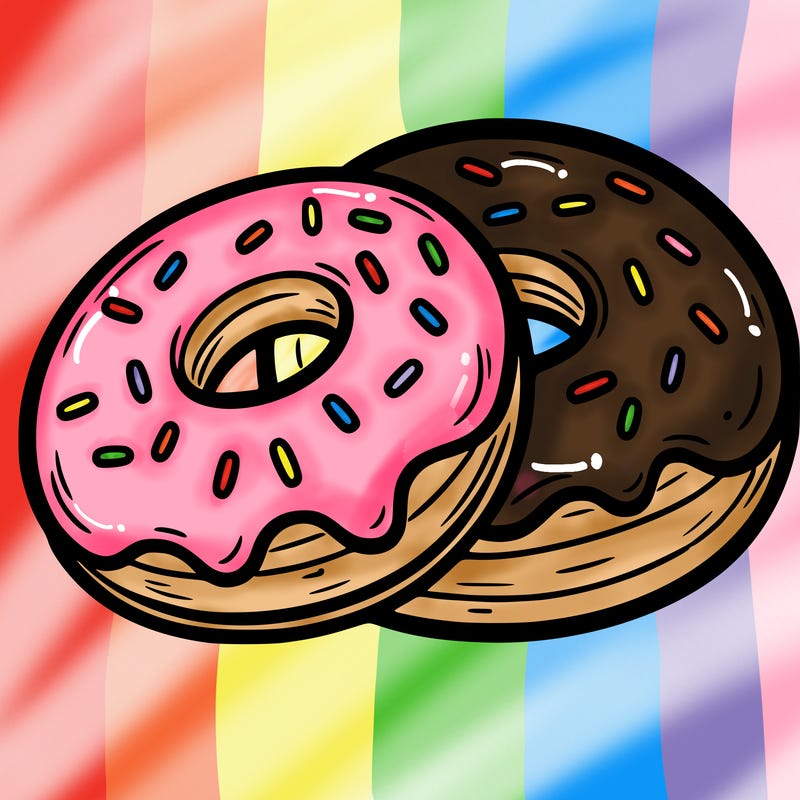 a piece of food doughnuts