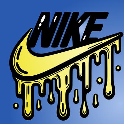 dripping nike logo