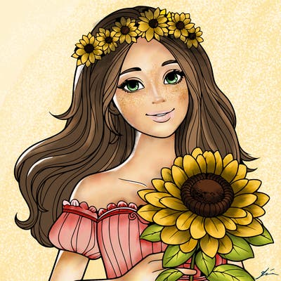 realistic flower princess
