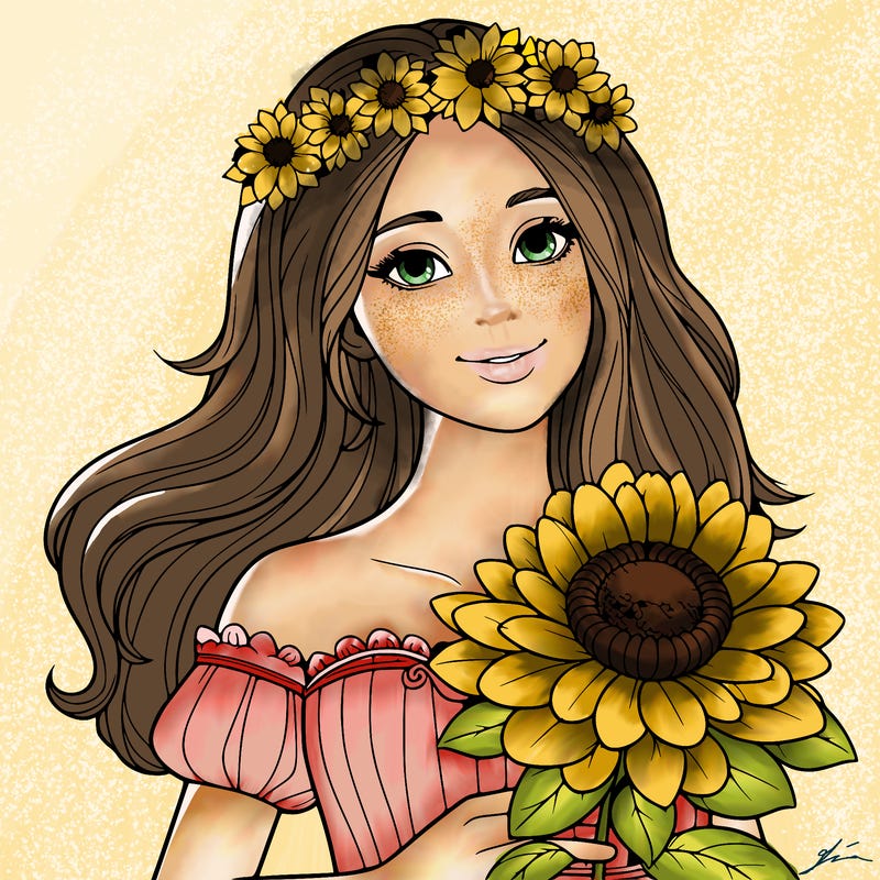 realistic flower princess