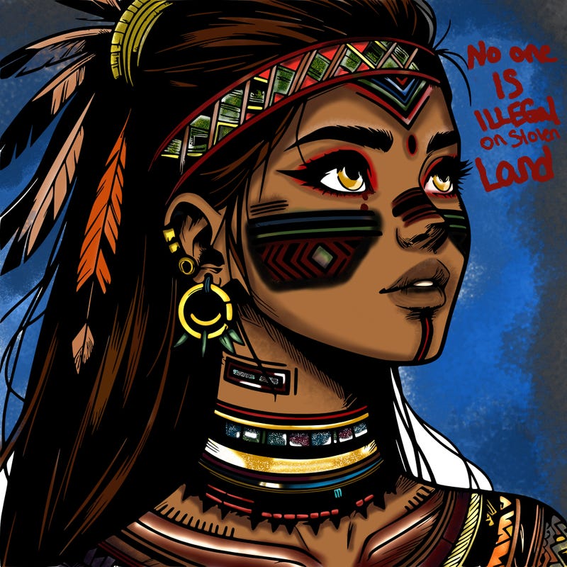 realistic tribal manga woman