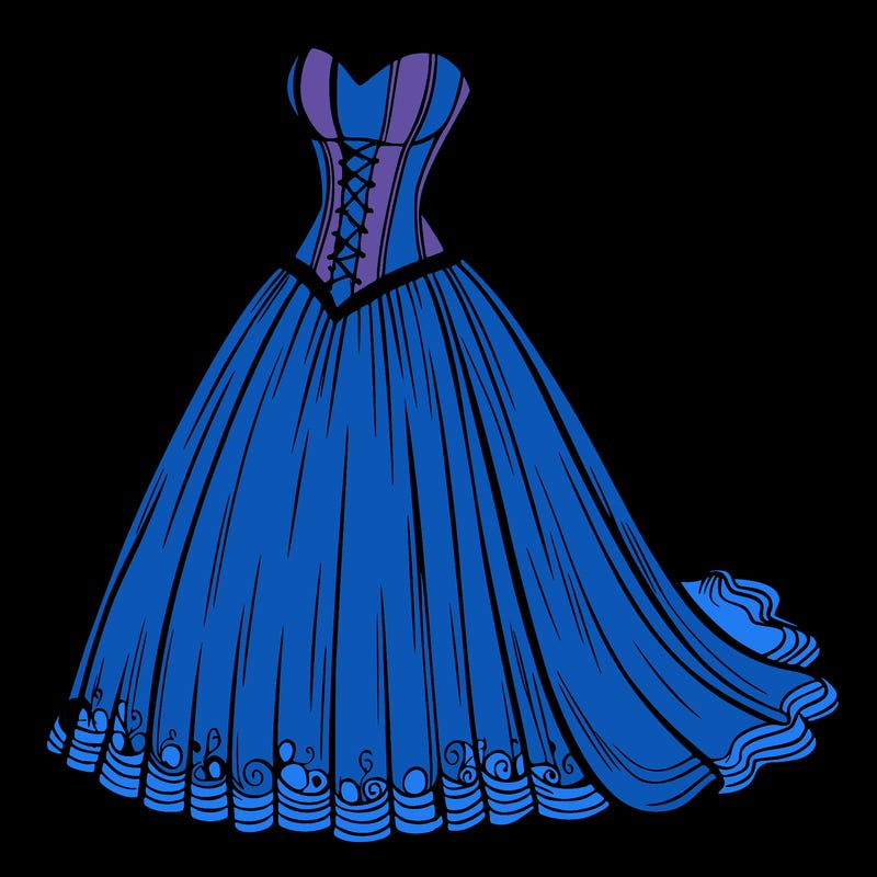 wedding dress-corset and a long and flowy skirt