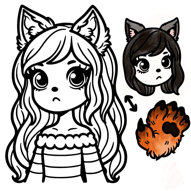 girl with werewolf ears