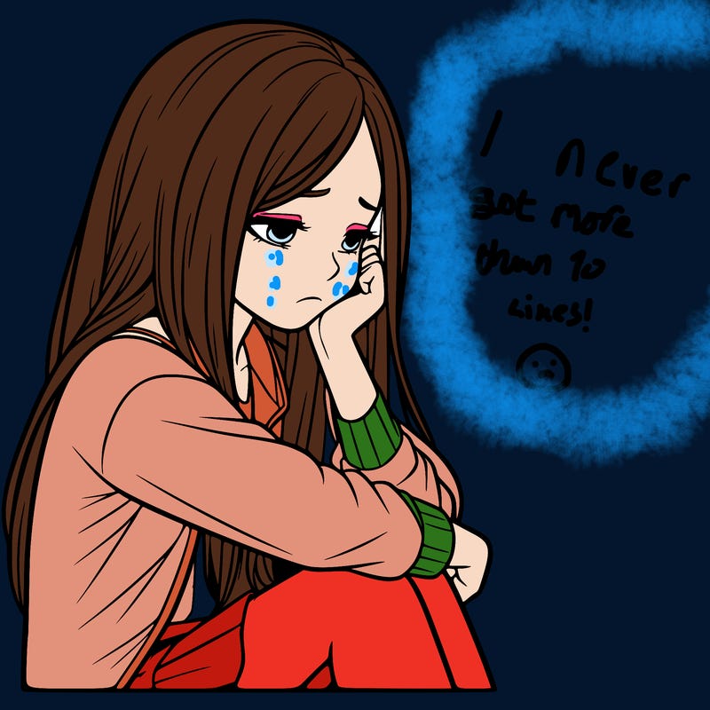 a realistic girl with depression