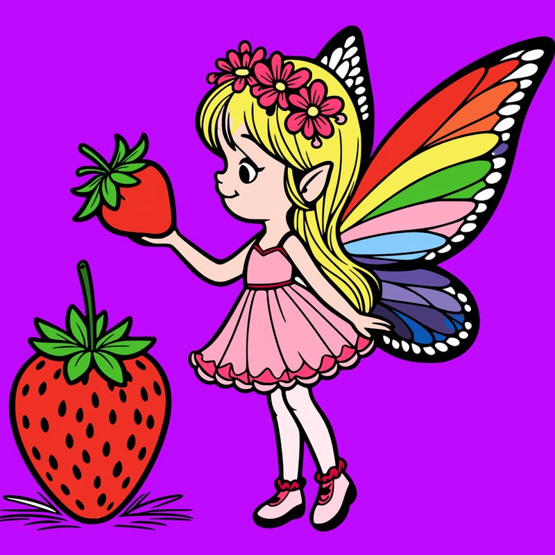 fairy with strawberry wings