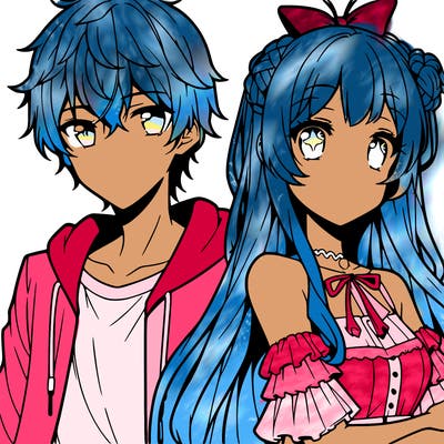 anime girl and boy