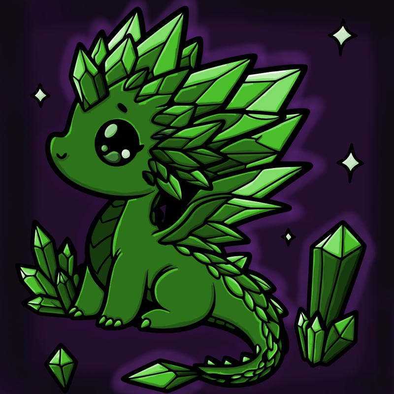 little cute crystal dragon