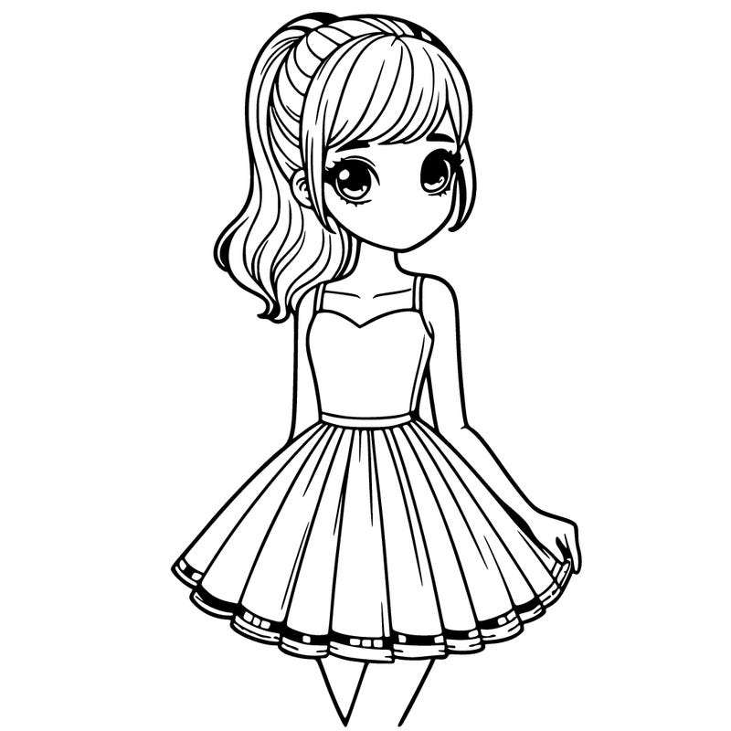 realistic girl with a short dress