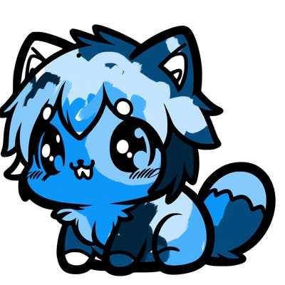 extra cute anime cat